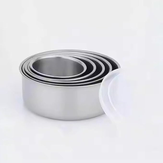 5-Piece Stainless Steel Storage Containers with Lids